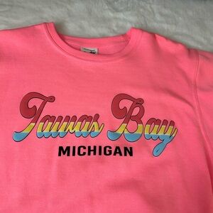 Pink Tawas Bay Michigan Sweatshirt